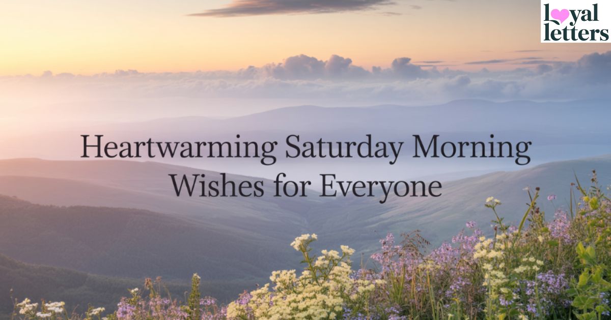 Heartwarming Saturday Morning Wishes for Everyone