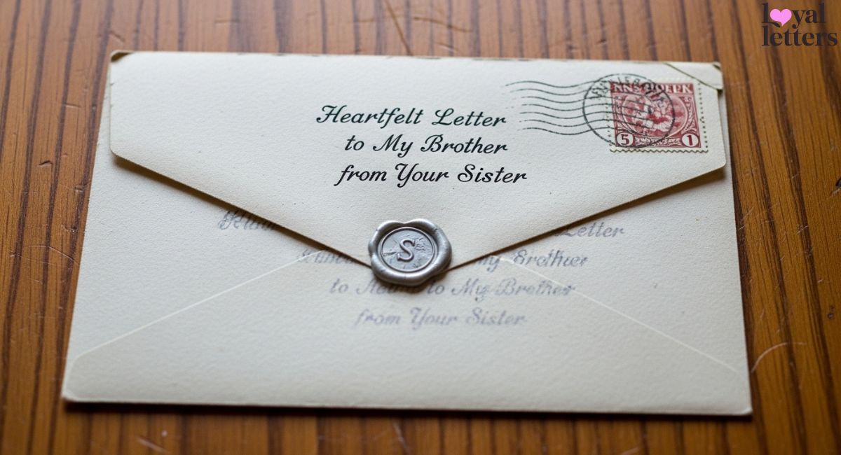 Heartfelt Letter to My Brother from Your Sister