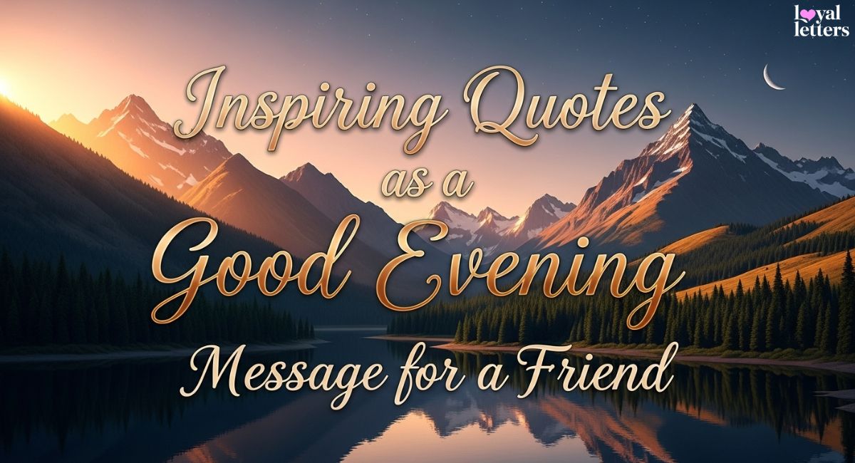 Inspiring Quotes as a Good Evening Message for a Friend