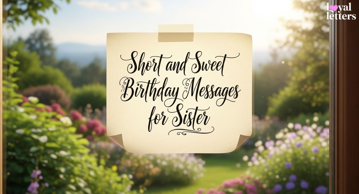 Short and Sweet Birthday Messages for Sister