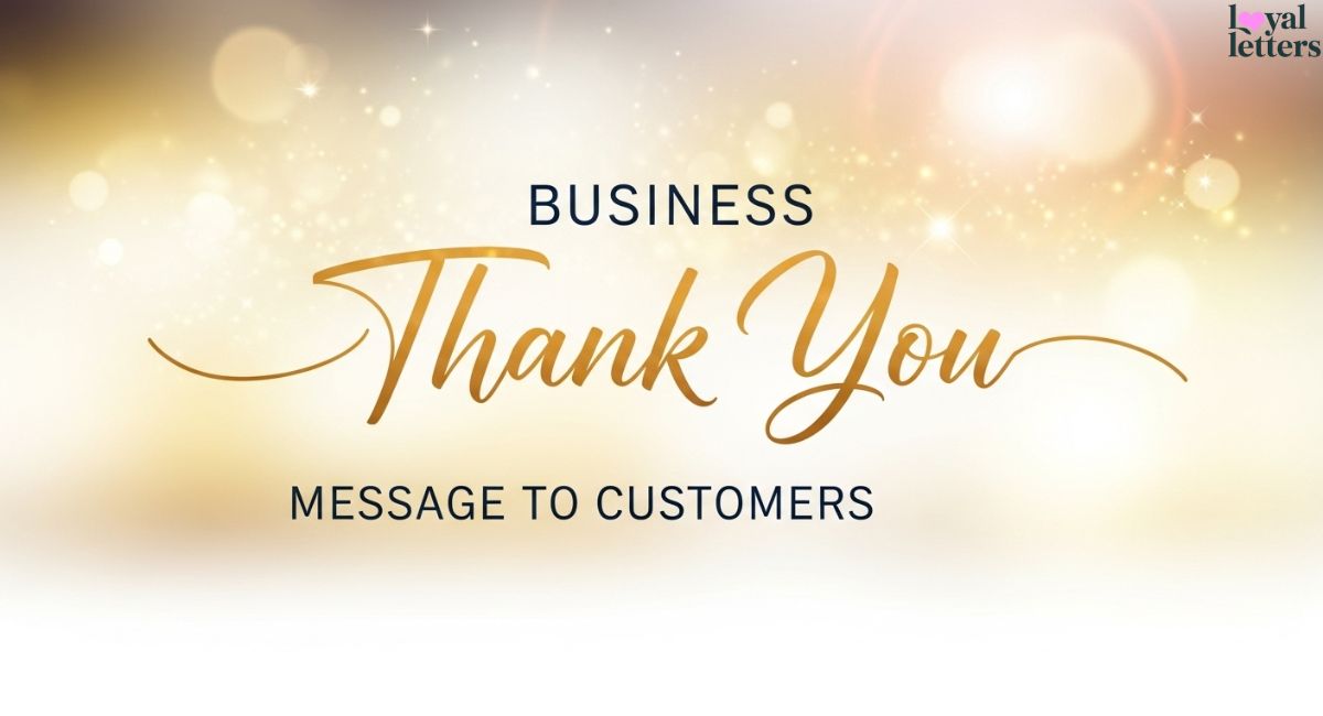 Business Thank You Message to Customers