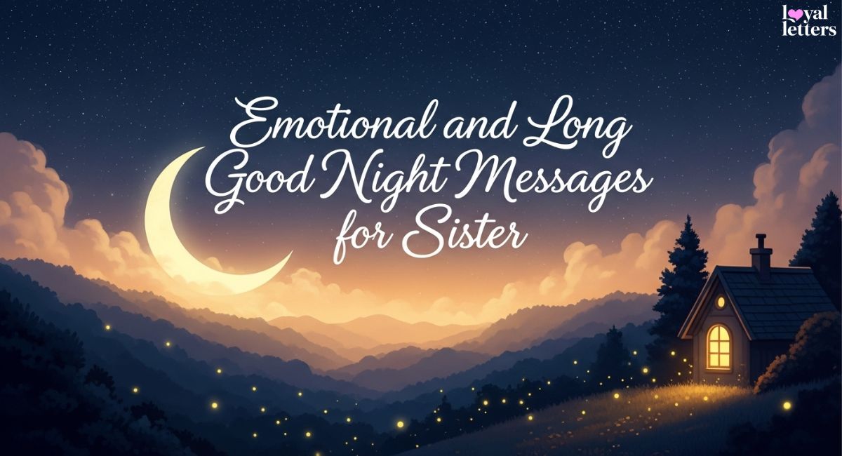 Emotional and Long Good Night Messages for Sister