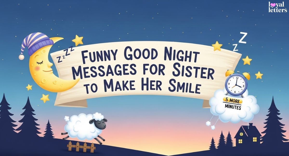 Funny Good Night Messages for Sister to Make Her Smile