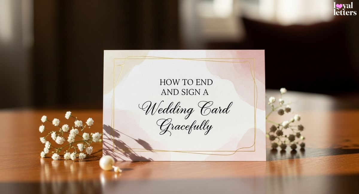 How to End and Sign a Wedding Card Gracefully