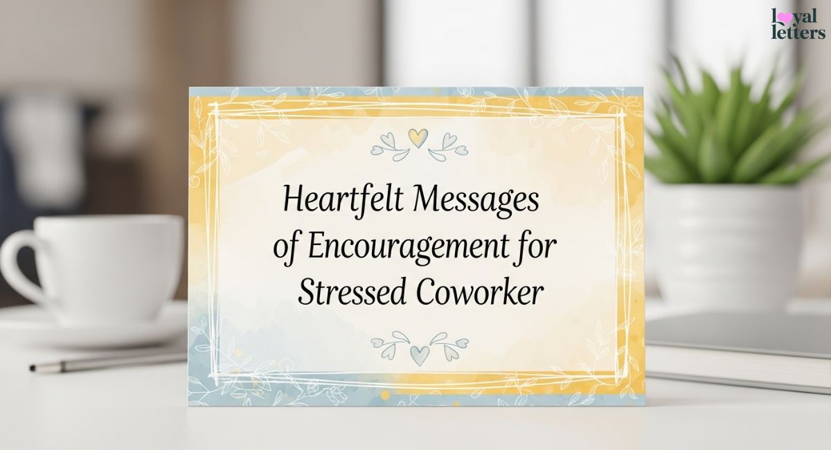 Heartfelt Messages of Encouragement for Stressed Coworker