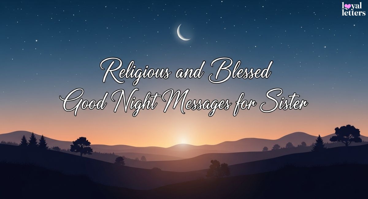 Religious and Blessed Good Night Messages for Sister