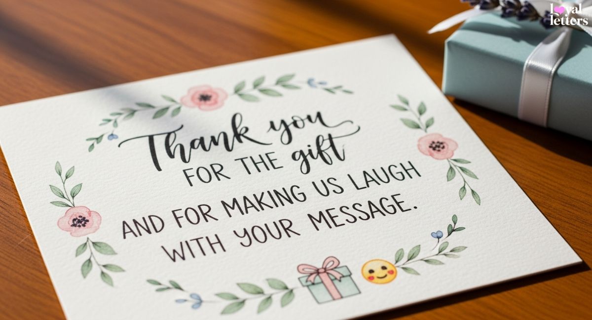 Unique and Funny Wedding Gift Thank You Message Ideas