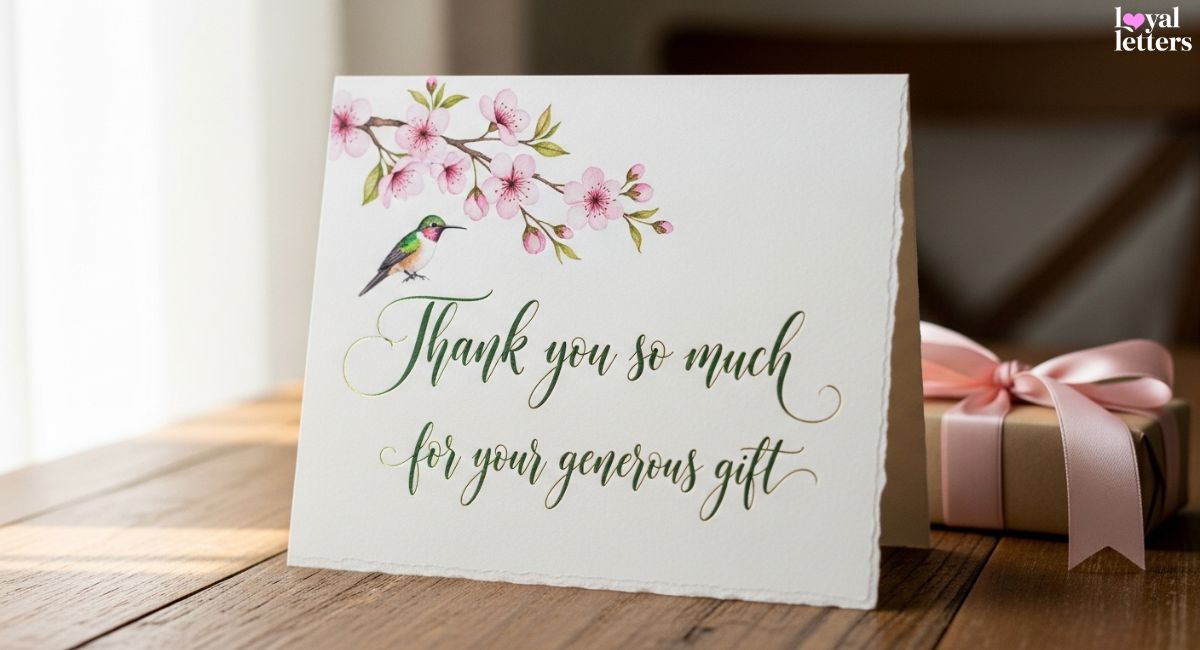 Wedding Gift Thank You Message for Monetary Gifts