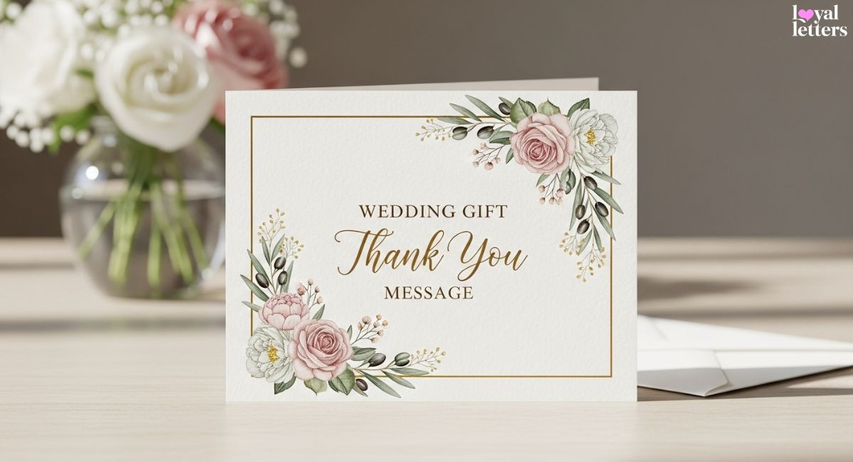 Wedding Gift Thank You Message