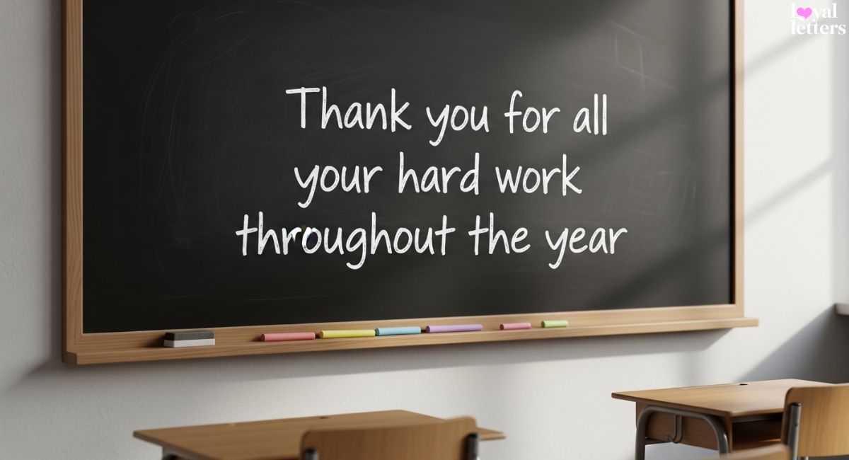 Messages for Teacher at the End of the Year