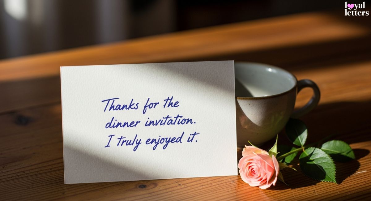 Thank You Messages for Dinner Invitations