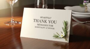 Thank You Messages for Hospitality at Dinner