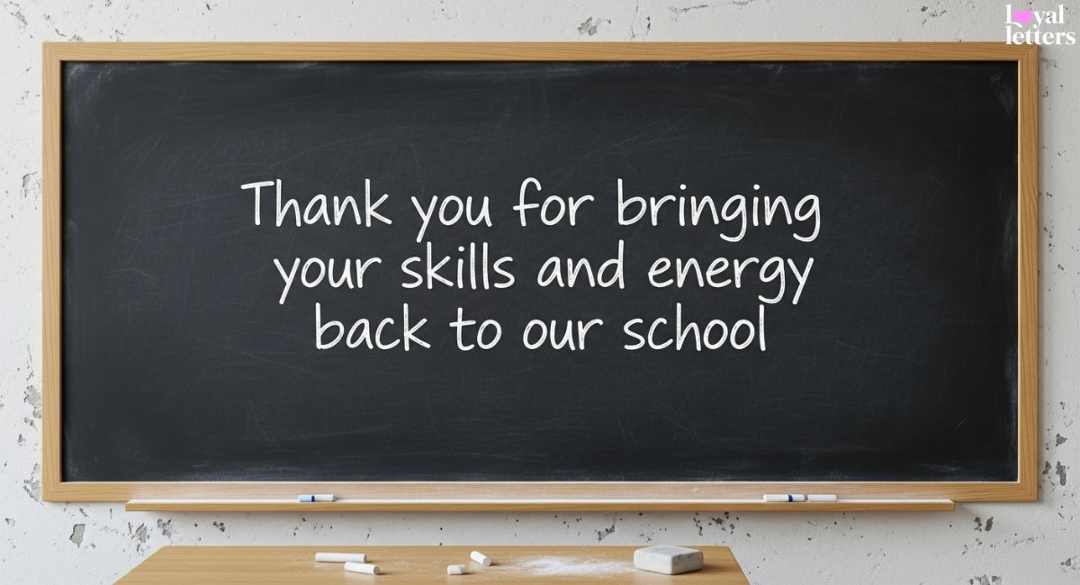 Welcome Back Messages for Teachers from the Principal